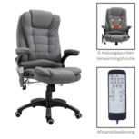 Bureaustoel - Bureaustoel ergonomisch - Directiestoel - Massage stoel - Bureaustoelen voor volwassenen - Grijs Bureaustoel - Bureaustoel ergonomisch - Directiestoel - Massage stoel - Bureaustoelen voor volwassenen - Grijs