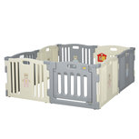 Grondbox - Grondbox Baby - Playpen - Box - Speelbox - Wit/grijs - 156 x 156 x 63 cm Grondbox - Grondbox Baby - Playpen - Box - Speelbox - Wit/grijs - 156 x 156 x 63 cm
