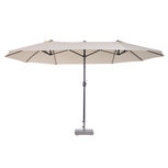 Parasol - Zonnescherm - Met handslinger - Beige - 460 cm