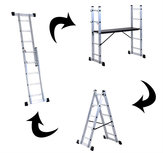Trapladder - Huishoudtrap - Industrietrap - Werktrap - Dubbelzijdig - Aluminium - Steiger Trapladder - Huishoudtrap - Industrietrap - Werktrap - Dubbelzijdig - Aluminium - Steiger