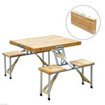 Picknicktafel inklapbaar - Tafeltje - Campingtafel - Inklapbare tafel - Hout - L85 x B72,5 x H68 cm Picknicktafel inklapbaar - Tafeltje - Campingtafel - Inklapbare tafel - Hout - L85 x B72,5 x H68 cm