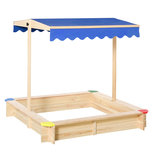 Zandbak - Speelgoed - Zand - Naturel , blauw - 120L x 120Wx 120H cm Zandbak - Speelgoed - Zand - Naturel , blauw - 120L x 120Wx 120H cm