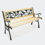 Tuinbank - Rosie - Tuinbankje - Tuinbank metaal - Tuinbank hout - Weersbestendig - 123 x 54 x 74 cm Tuinbank - Rosie - Tuinbankje - Tuinbank metaal - Tuinbank hout - Weersbestendig - 123 x 54 x 74 cm