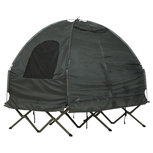 Kampeerbed met matras, slaapzak en tent - Stretcher - Veldbed - Vistent - Opvouwbaar - Groen - L 193 B 136 H 178 cm Kampeerbed met matras, slaapzak en tent - Stretcher - Veldbed - Vistent - Opvouwbaar - Groen - L 193 B 136 H 178 cm