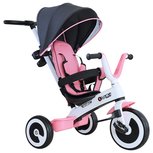 Driewieler met duwstang - 4 in 1- Kinderwagen - Loopwagen - Kinderfiets - Roze Driewieler met duwstang - 4 in 1- Kinderwagen - Loopwagen - Kinderfiets - Roze
