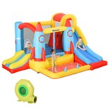 Zwembad - Springkasteel - Waterpark - Springkussen -Glijbaan - 340L x 280B x 185H cm Zwembad - Springkasteel - Waterpark - Springkussen -Glijbaan - 340L x 280B x 185H cm