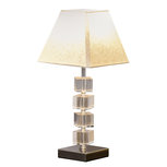 Tafellamp - Lampen - Tafellamp woonkamer/slaapkamer - Stoffen lampenkap - Modern - Kristallen Tafellamp - Lampen - Tafellamp woonkamer/slaapkamer - Stoffen lampenkap - Modern - Kristallen