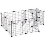 Ren voor kleine huisdieren - Konijnenren - Cavia ren - Hamster ren - Dierenverblijf - Zwart - 106 x 73 x 36 cm Ren voor kleine huisdieren - Konijnenren - Cavia ren - Hamster ren - Dierenverblijf - Zwart - 106 x 73 x 36 cm