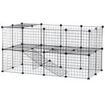 Ren voor kleine huisdieren - Konijnenren - Cavia ren - Hamster ren - Dierenverblijf - Zwart - 146 x 73 x 73 cm Ren voor kleine huisdieren - Konijnenren - Cavia ren - Hamster ren - Dierenverblijf - Zwart - 146 x 73 x 73 cm