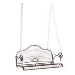 Hangbank - Tuinbank - Tuinmeubelen - Schommelstoel - 2 zits - Metaal - Bruin -B122 x D58 x H57cm Hangbank - Tuinbank - Tuinmeubelen - Schommelstoel - 2 zits - Metaal - Bruin -B122 x D58 x H57cm
