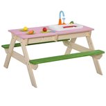 Picknicktafel - Speelgoed - Speeltafel - Tuintafel - Zandtafel -Hout - 94L x 89W x 50,5H cm Picknicktafel - Speelgoed - Speeltafel - Tuintafel - Zandtafel -Hout - 94L x 89W x 50,5H cm