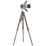 Staande lamp metaal verstelbaar in hoogte - Vloerlamp Studio driepoot - Retro studiospot - Vintage cinema - Statief van hout Staande lamp metaal verstelbaar in hoogte - Vloerlamp Studio driepoot - Retro studiospot - Vintage cinema - Statief van hout