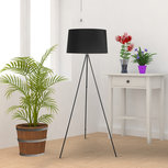 Staande vloerlamp op statief minimalistisch design - Staande lamp op driepoot modern - Zwart - 40W - 48 x 156 cm Staande vloerlamp op statief minimalistisch design - Staande lamp op driepoot modern - Zwart - 40W - 48 x 156 cm