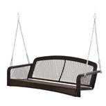 Schommelbank 2 zits - Tuinbank - Tuinstoel - Tuinschommel - Polyrotan - Bruin - L160 x B68 x H48 cm Schommelbank 2 zits - Tuinbank - Tuinstoel - Tuinschommel - Polyrotan - Bruin - L160 x B68 x H48 cm