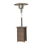 Terrasverwarmer - Heater - Warmte lamp - Verwarming - Rotan - Zilver/Bruin - ø81 x H217,9 cm Terrasverwarmer - Heater - Warmte lamp - Verwarming - Rotan - Zilver/Bruin - ø81 x H217,9 cm