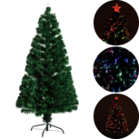 Kunstkerstboom met glasvezel verlichting en decoratie - Kerstboom - Kerst - LED - 150 cm Kunstkerstboom met glasvezel verlichting en decoratie - Kerstboom - Kerst - LED - 150 cm