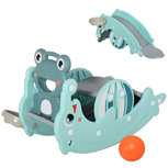 Hobbelpaard 3-in-1 kinder met basketbalring - Hobbeldier - Glijbaan - Speelgoed - 3-5 jaar - Groen Hobbelpaard 3-in-1 kinder met basketbalring - Hobbeldier - Glijbaan - Speelgoed - 3-5 jaar - Groen