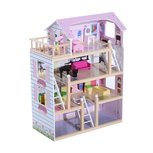 Poppenhuis 4 verdiepingen - Inclusief poppenhuismeubels - Poppen - Pop - Speelgoed - 60 x 30 x 80 cm Poppenhuis 4 verdiepingen - Inclusief poppenhuismeubels - Poppen - Pop - Speelgoed - 60 x 30 x 80 cm