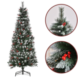 ChristmasGoodz - Kunstkerstboom - Kerstboom - Met versiering - Kunstkerstboom met sneeuw - 180 cm ChristmasGoodz - Kunstkerstboom - Kerstboom - Met versiering - Kunstkerstboom met sneeuw - 180 cm