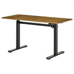 Elektrisch verstelbaar bureau - Zit sta bureau - Zit sta bureau elektrisch - Bureau - 140 x 60 cm - Zwart/Hout Elektrisch verstelbaar bureau - Zit sta bureau - Zit sta bureau elektrisch - Bureau - 140 x 60 cm - Zwart/Hout