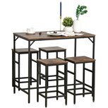 Bartafel met barstoelen - 4 barstoelen - Barkruk - bartafel - Vintage - Industrieel Bartafel met barstoelen - 4 barstoelen - Barkruk - bartafel - Vintage - Industrieel