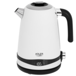 Waterkoker - Waterkoker met temperatuursregeling - RVS - Wit - 1.7L - 2200W Waterkoker - Waterkoker met temperatuursregeling - RVS - Wit - 1.7L - 2200W