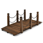 Tuinbrug - Vijverbrug - Brug - Loopbrug - Hout - Ketting - 150 x 67 x 55 cm - Bruin Tuinbrug - Vijverbrug - Brug - Loopbrug - Hout - Ketting - 150 x 67 x 55 cm - Bruin