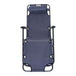 Ligstoel - Ligbed - Zonnebed - Ligbedden tuinmeubelen - Ligbed tuin - Ligbedden - Grijs - 135 x 60 x 89 cm Ligstoel - Ligbed - Zonnebed - Ligbedden tuinmeubelen - Ligbed tuin - Ligbedden - Grijs - 135 x 60 x 89 cm