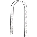 Rozenboog - Tuinboog - Voor klimplanten - Metaal - 230 x 114 x 30 cm - Zwart Rozenboog - Tuinboog - Voor klimplanten - Metaal - 230 x 114 x 30 cm - Zwart
