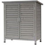 Tuinkast - Tuinkast Hout - Tuinhuis - Opbergkast - L87 x B47 x H97 cm - Grijs Tuinkast - Tuinkast Hout - Tuinhuis - Opbergkast - L87 x B47 x H97 cm - Grijs