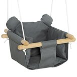 Babyschommel met veiligheidsgordel - Schommelzitje - Speelgoed - Buitenspeelgoed - Grijs Babyschommel met veiligheidsgordel - Schommelzitje - Speelgoed - Buitenspeelgoed - Grijs