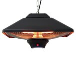 Terrasverwarmer - Hangend - Hangende terrasverwarming - Buitenverwarming - Met verlichting - Met afstandsbediening - 2000 Watt Terrasverwarmer - Hangend - Hangende terrasverwarming - Buitenverwarming - Met verlichting - Met afstandsbediening - 2000 Watt