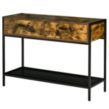 Wandtafel met 2 lades - Haltafel - Halmeubel - Meubels - Opbergkast - Kast - Industriële kast - 110L x 40B x 80H cm Wandtafel met 2 lades - Haltafel - Halmeubel - Meubels - Opbergkast - Kast - Industriële kast - 110L x 40B x 80H cm