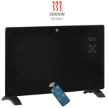 Convectorkachel met thermostaat - Heater - Elektrische verwarming - Afstandsbediening - Vrijstaand of wandmontage - 2000 Watt Convectorkachel met thermostaat - Heater - Elektrische verwarming - Afstandsbediening - Vrijstaand of wandmontage - 2000 Watt