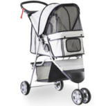 Zenzee - Hondenbuggy - Honden buggy - Hondentrolley - Hondenwagen - Opvouwbaar - Parkeerrem - Opbergruimte - Grijs Zenzee - Hondenbuggy - Honden buggy - Hondentrolley - Hondenwagen - Opvouwbaar - Parkeerrem - Opbergruimte - Grijs