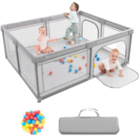 Grondbox - Grondbox Baby - Playpen - Kinderbox - Speelbox - Box - Kruipbox - 50 ballen - 180 x 150 x 70 cm Grijs Grondbox - Grondbox Baby - Playpen - Kinderbox - Speelbox - Box - Kruipbox - 50 ballen - 180 x 150 x 70 cm Grijs