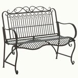 Tuinbank - Zitbank - Bankje - Metaal - 2-zits - Metaal - Zilver - 110 x 60 x 97 cm Tuinbank - Zitbank - Bankje - Metaal - 2-zits - Metaal - Zilver - 110 x 60 x 97 cm