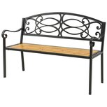 Tuinbank - Zitbank - Bankje - Metaal - 2-zits - Metaal - Natuur - 127 L x 52B x 88H cm Tuinbank - Zitbank - Bankje - Metaal - 2-zits - Metaal - Natuur - 127 L x 52B x 88H cm