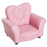 Kinderstoel - Kinderzetel - Kindersofa - Kinderbankje - Roze- L59 x B41,5 x H49 cm Kinderstoel - Kinderzetel - Kindersofa - Kinderbankje - Roze- L59 x B41,5 x H49 cm