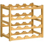 Wijnrek voor 16 flessen - 4 schappen -  Bamboe - 43 cm x 23,5 cm x 38 cm Wijnrek voor 16 flessen - 4 schappen -  Bamboe - 43 cm x 23,5 cm x 38 cm