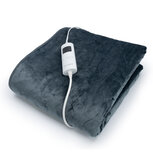 ZenZee Elektrische deken - Bovendeken - Elektrische warmtedeken - Knuffeldeken - 9 standen - Timer 9 uur - 181 x 136 cm - Antraciet grijs