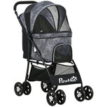 Hondenbuggy opvouwbaar - Hondenkar - Grijs - 81 cm x 48 cm x 99 cm Hondenbuggy opvouwbaar - Hondenkar - Grijs - 81 cm x 48 cm x 99 cm