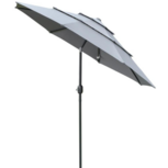 Parasol - Parasols - Tuin - Zonwering - Tuinparasol - Donkergrijs - 2,6 m