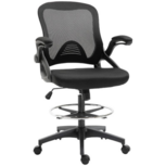 Bureaustoel met sta-op functie - Ergonomische bureaustoel - Zwart - 64 x 60 x 106-126cm Bureaustoel met sta-op functie - Ergonomische bureaustoel - Zwart - 64 x 60 x 106-126cm