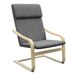 Fauteuil met hoofdsteun - Relaxfauteuil - Stoel - Stoelen - grijs + natuur