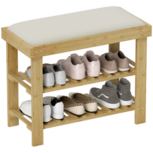 Schoenenrek - Opbergbank - Schoenenbank - Schoenenkast - Bankje - Bamboe - 60 x 29 x 49 cm Schoenenrek - Opbergbank - Schoenenbank - Schoenenkast - Bankje - Bamboe - 60 x 29 x 49 cm