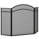 Haardscherm - Openhaard scherm - Vonkenscherm - Kachelhek - Haardhek - Zwart - 96 x 60 cm Haardscherm - Openhaard scherm - Vonkenscherm - Kachelhek - Haardhek - Zwart - 96 x 60 cm